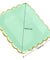 8'' Mint Green with Gold Accent Floral Edge Square Party Paper Plates