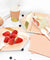 STRAWTOPIA Pink and gold disposable paper plates party supplies with foods