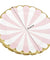 9'' White and Pink with Gold Accent Floral Edge Party Paper Plates  — STRAWTOPIA