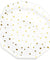 STRAWTOPIA disposable paper plates 8 inch white with gold metallic stars party supplies
