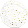 STRAWTOPIA disposable paper plates 8 inch white with gold metallic stars party supplies