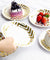 7'' White with Gold Chevron Pattern Round Party Paper Plates — STRAWTOPIA