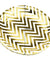 7'' White with Gold Chevron Pattern Round Party Paper Plates — STRAWTOPIA