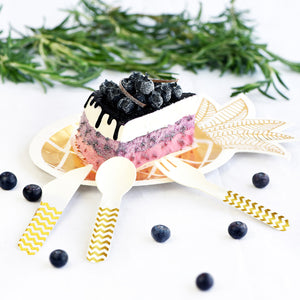 Golden Pineapple Shaped Party Paper Plates