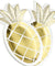 Golden Pineapple Shaped Party Paper Plates