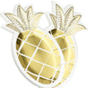 Golden Pineapple Shaped Party Paper Plates