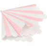 Pink and White Stripe Floral Fancy Party Paper Napkins