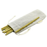 Strawtopia Bamboo Straws inside burlap case