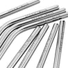 (10.4 inches) 11 Piece Set of Reusable Stainless Steel Metal Straws with Cleaning Brushes — STRAWTOPIA 
