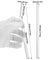straight glass straw and bendy glass straw with displayed dimensions 7.9 inches x 0.31 inches (20cm x 8mm)