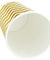 White with Gold Metallic Chevron Pattern Fancy Party Paper Cups — STRAWTOPIA