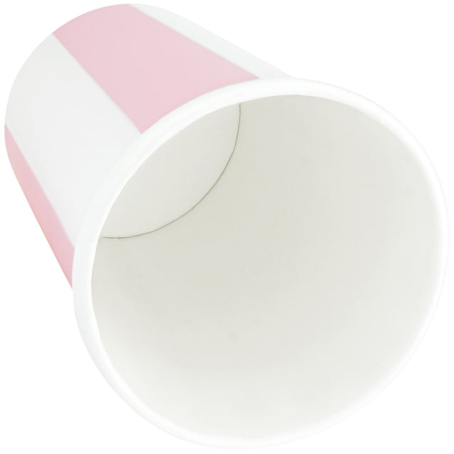 Pink | White & Gold Floral Edge Fancy Party Paper Cups — STRAWTOPIA