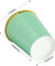 Mint Green with Gold Floral Edge Fancy Party Paper Cups — STRAWTOPIA