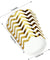 White with Gold Metallic Chevron Pattern Fancy Party Paper Cups — STRAWTOPIA