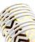 White with Gold Metallic Chevron Pattern Fancy Party Paper Cups — STRAWTOPIA