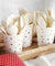 White with Gold Stars Fancy Party Paper Cups — STRAWTOPIA