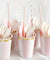 Pink | White & Gold Floral Edge Fancy Party Paper Cups — STRAWTOPIA