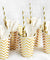 White with Gold Metallic Chevron Pattern Fancy Party Paper Cups — STRAWTOPIA