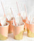 10 oz. Peach Color Fancy Party Paper Cups — STRAWTOPIA