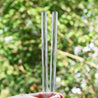 12mm (Transparent) 2 Straight Reusable Glass Straws with Cleaning Brushes — STRAWTOPIA 