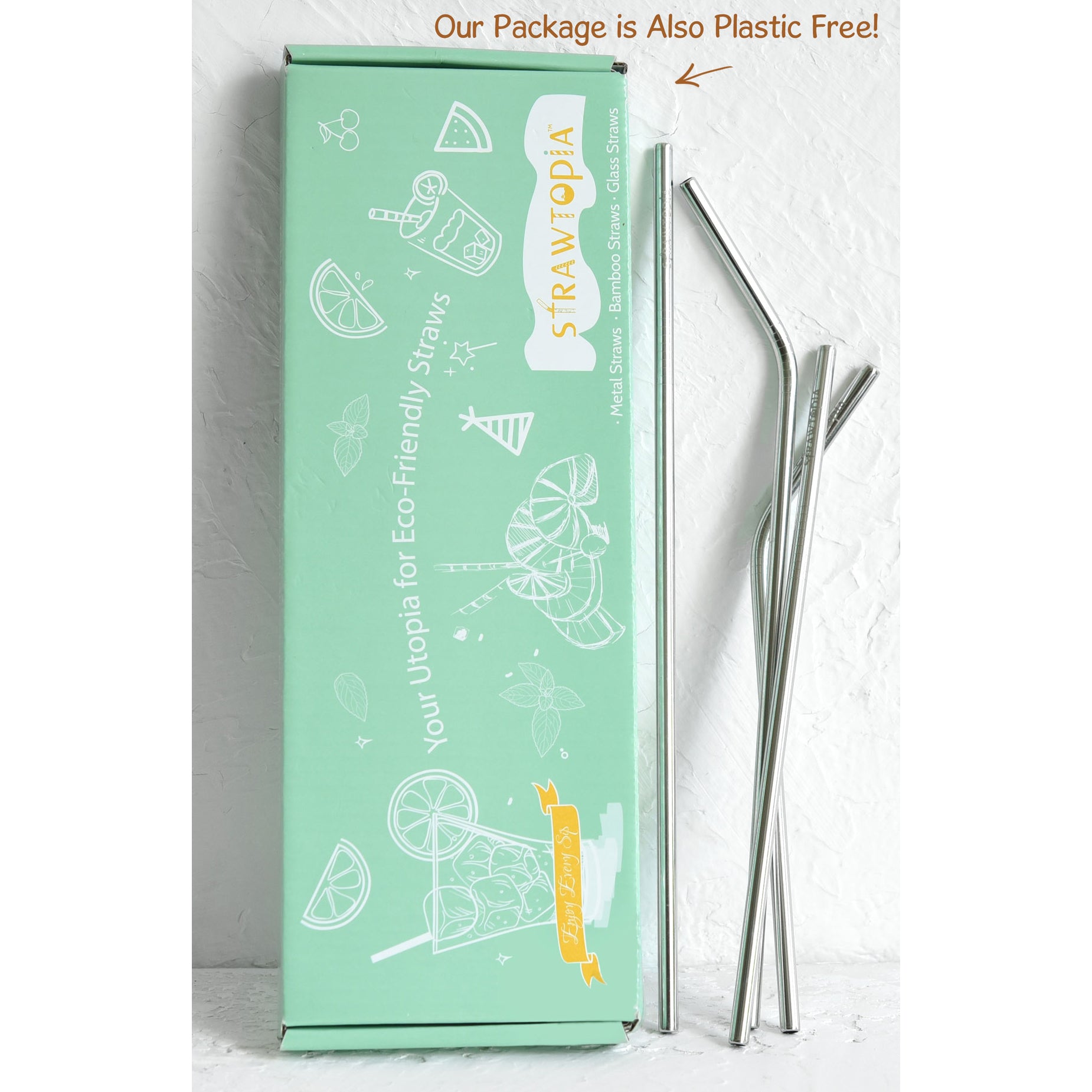 Reusable Glass Straws (4-Piece Set)