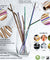 14 Piece Rose Gold and Rainbow Reusable Metal Straws with Cleaning Brushes — STRAWTOPIA