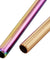 (8.5 inches)1 Bendy Champagne Gold 1 Straight Rainbow  Reusable Metal Straws with Cleaning Brushes — STRAWTOPIA 