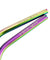 2 Bendy (8.5 inches) Rainbow Reusable Metal Straws with Cleaning Brushes — STRAWTOPIA 