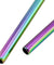 2 Bendy (10.4 inches) Rainbow Reusable Metal Straws with Cleaning Brushes — STRAWTOPIA 