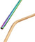 (8.5 inches)1 Bendy Champagne Gold 1 Straight Rainbow  Reusable Metal Straws with Cleaning Brushes — STRAWTOPIA 