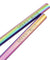 2 Straight (10.4 inches) Rainbow Reusable Metal Straws with Cleaning Brushes — STRAWTOPIA 