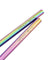 2 Straight (8.5 inches) Rainbow Reusable Metal Straws with Cleaning Brushes — STRAWTOPIA