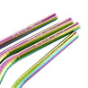 4 Bendy (8.5 inches) Rainbow Reusable Metal Straws with Cleaning Brushes — STRAWTOPIA