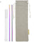 2 Straight (10.4 inches) Rainbow Reusable Metal Straws with Cleaning Brushes — STRAWTOPIA 