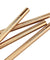 4 Straight (8.5 inches) Champagne Gold Reusable Metal Straws with Cleaning Brushes — STRAWTOPIA
