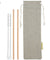 2 Straight (8.5 inches) Champagne Gold Reusable Metal Straws with Cleaning Brushes — STRAWTOPIA 