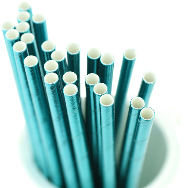 Metallic Cyan Gold Paper Straws — STRAWTOPIA - STRAWTOPIA