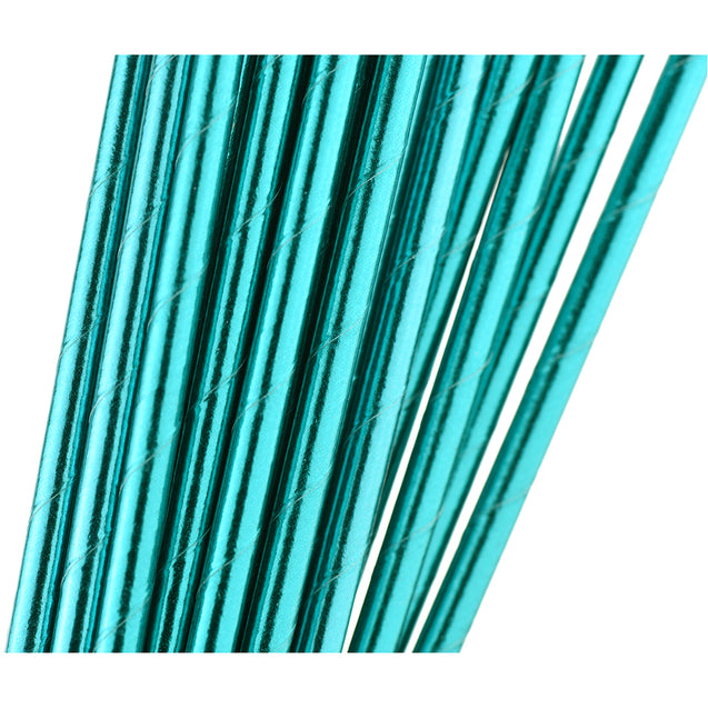 Metallic Cyan Gold Paper Straws — STRAWTOPIA - STRAWTOPIA