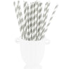 Gray and White Striped Paper Straws — STRAWTOPIA - STRAWTOPIA