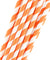 Orange Striped Paper Straws  — STRAWTOPIA - STRAWTOPIA