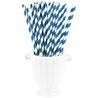Midnight Blue Striped Paper Straws — STRAWTOPIA - STRAWTOPIA