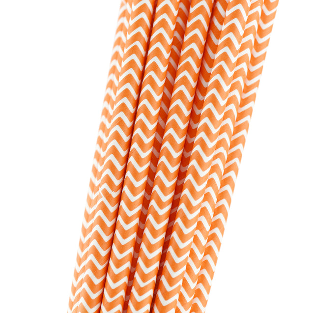 Orange and White Chevron Paper Straws — STRAWTOPIA - STRAWTOPIA