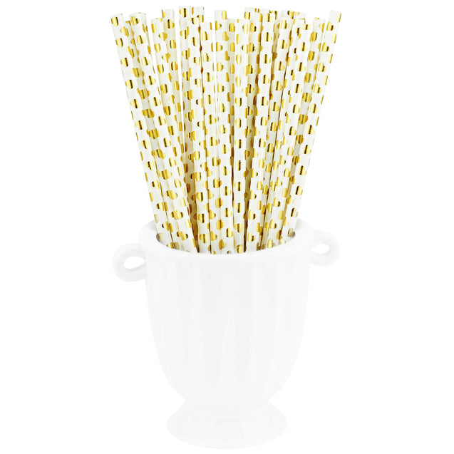 Metallic Gold Hearts Paper Straws — STRAWTOPIA - STRAWTOPIA