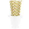 Metallic Gold Striped Paper Straws —  STRAWTOPIA - STRAWTOPIA