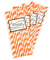 Orange Striped Paper Straws  — STRAWTOPIA - STRAWTOPIA