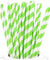 Vivid Light Green Striped Paper Straws — STRAWTOPIA - STRAWTOPIA