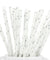 Metallic Silver Stars Paper Straws Biodegradable and Compostable - STRAWTOPIA