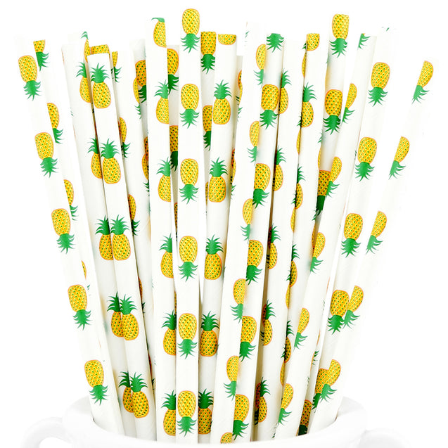Pineapple Paper Straws Biodegradable and Compostable - STRAWTOPIA
