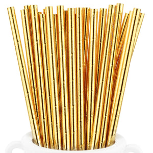 Metallic Gold Paper Straws — STRAWTOPIA - STRAWTOPIA