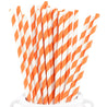Orange Striped Paper Straws  — STRAWTOPIA - STRAWTOPIA